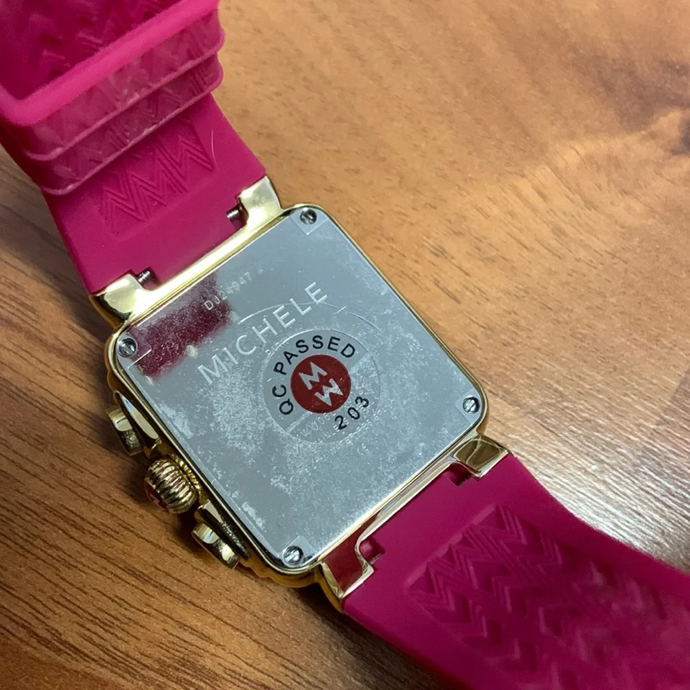 MICHELE Park Jelly Bean Pink Watch, 33mm